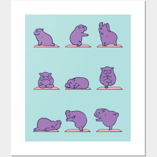 Baby Hippo Yoga Posters and Art